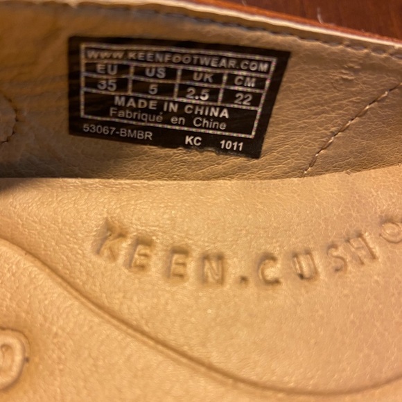 KEEN PARADISE BOMBAY BROWN LEATHER SANDALS - Picture 2 of 5
